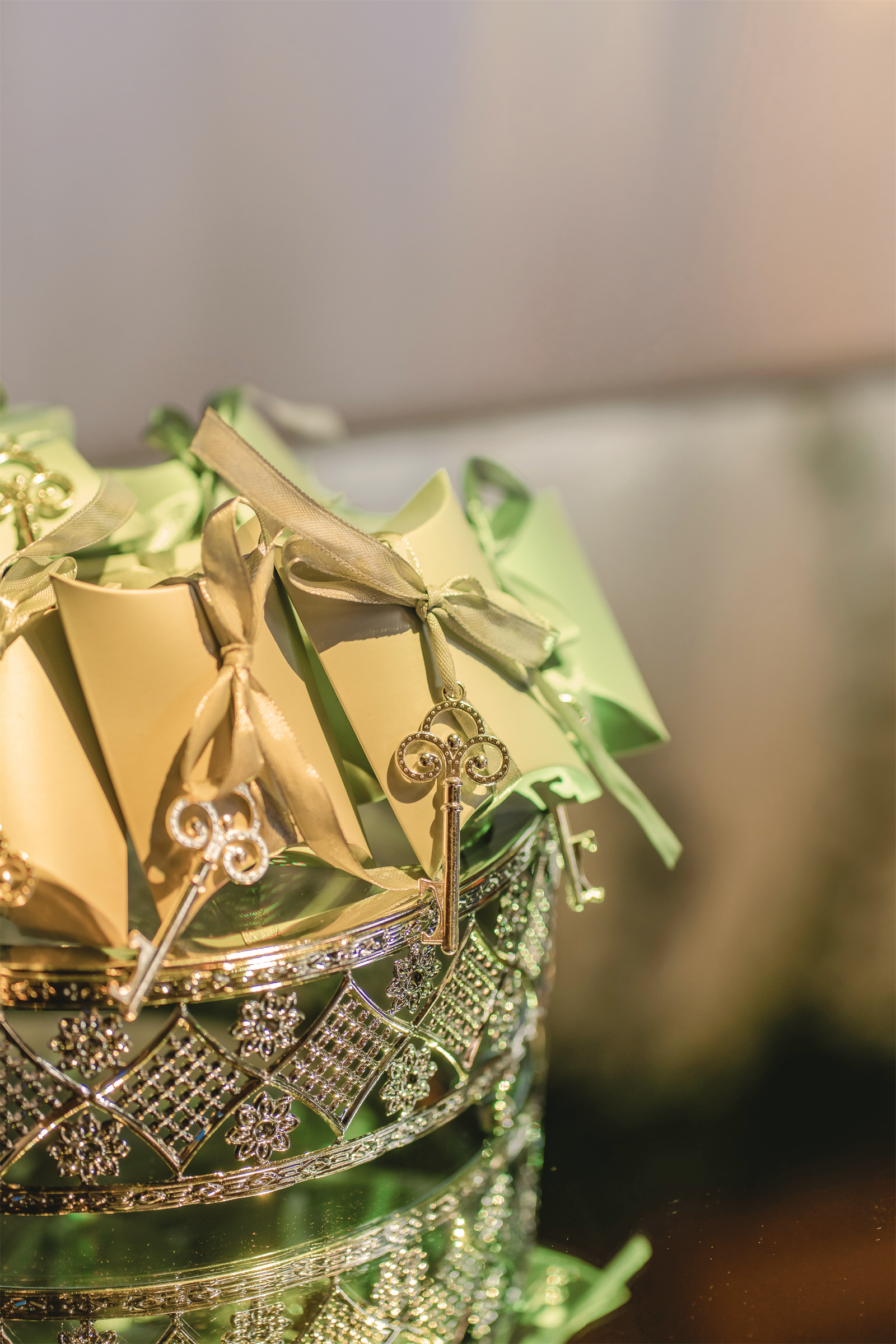 Detalle de servicio de catering y decoración