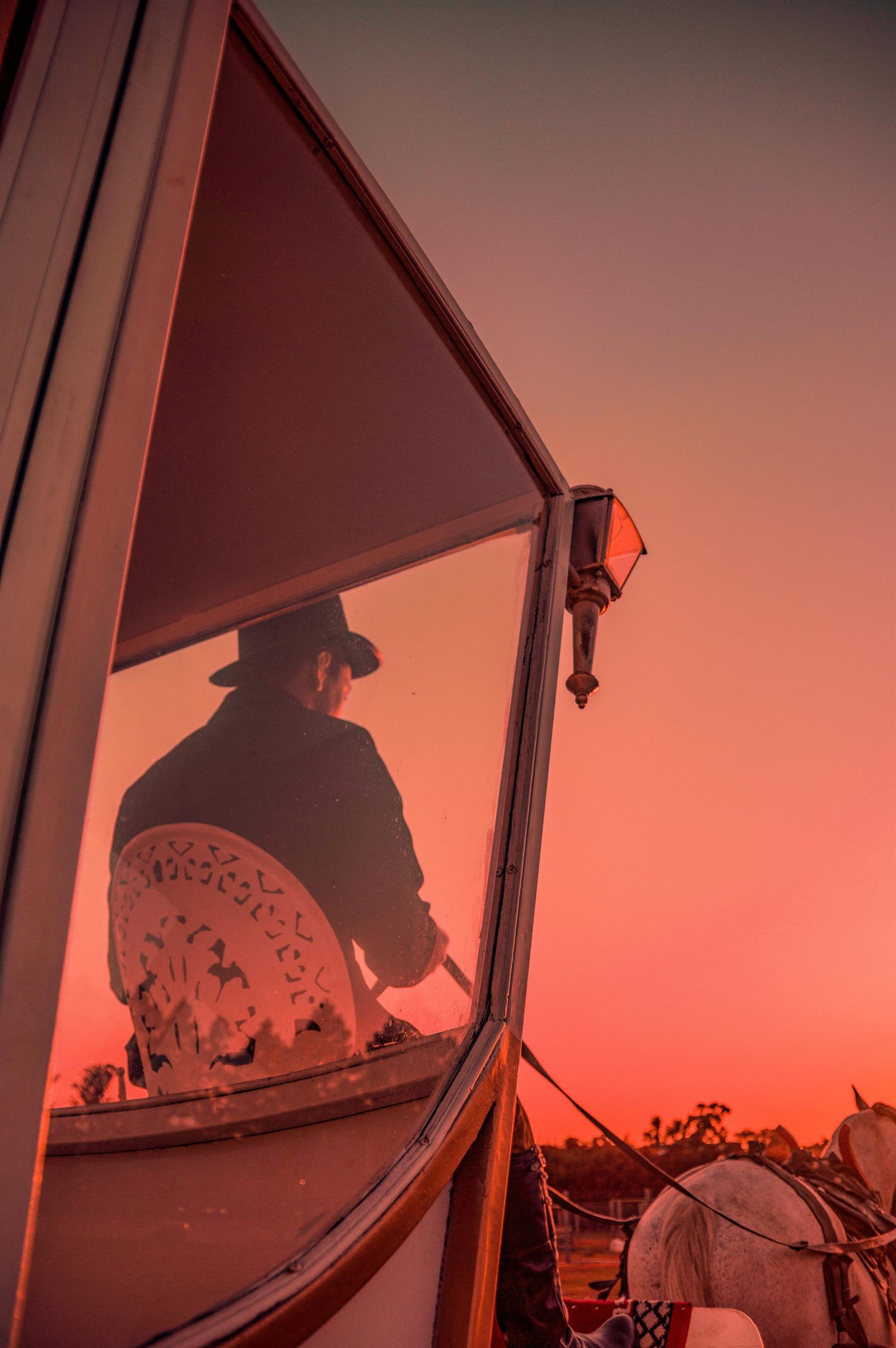 Sunset over event garden venue