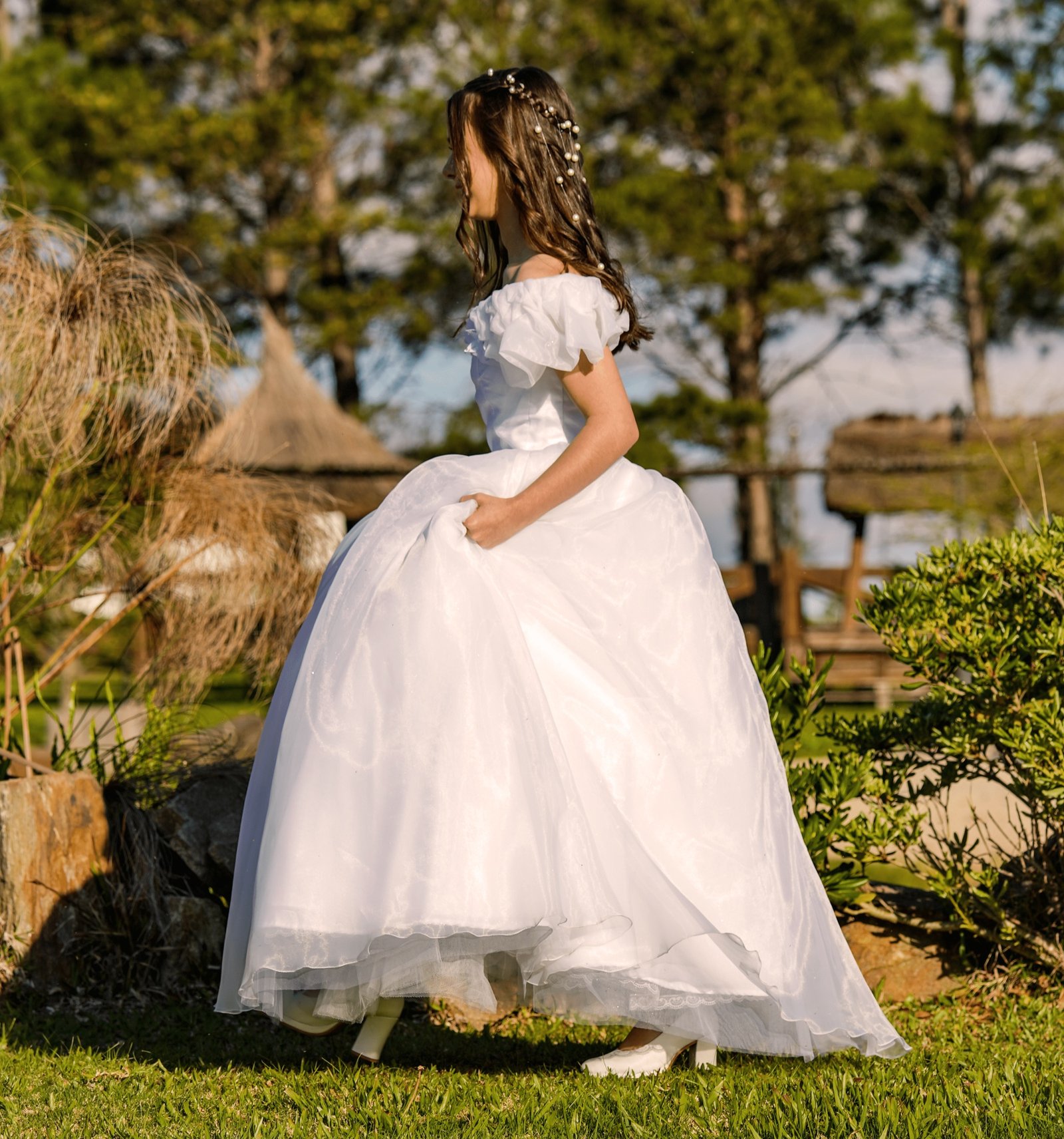 Elegant Quinceañera dress detail